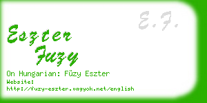 eszter fuzy business card