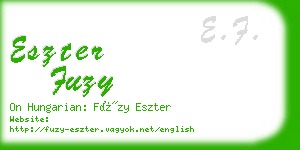 eszter fuzy business card